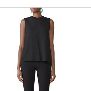 3.1 PHILLIP LIM  Black Crew Neck Twisted Tank Size 2